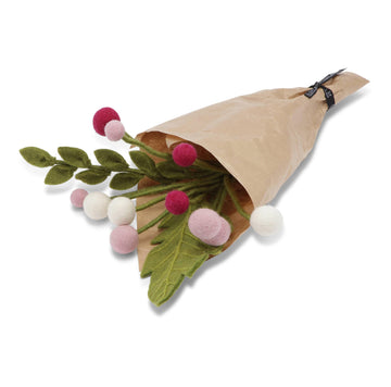 Gry & Sif Blumenstrauss mit Rosa Farben Handgefilzt