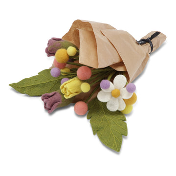 Gry & Sif. Filz -  Blumenstrauss mit Tulpen bunte Farben