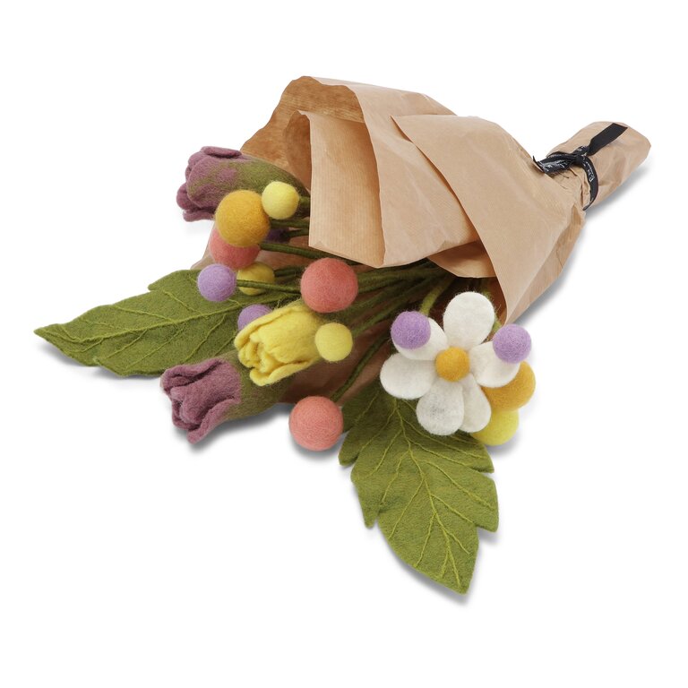 Gry & Sif Blumenstrauss mit Tulpen Handgefilzt
