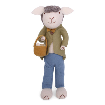 Gry & Sif. Filz - Schaf mit Anzug und Korb XXL
