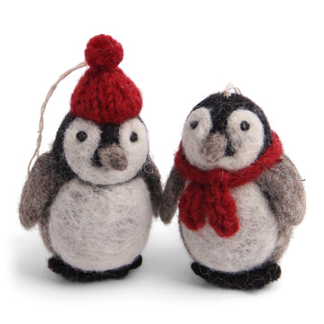 Gry & Sif. Filz - Pinguin - Pärchen Anhänger