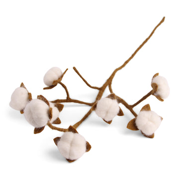Gry & Sif. Filz - Zweig mit Baumwollblüten
