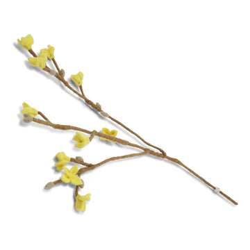 Gry & Sif. Filz - Zweig mit gelben Blüten - Forsythie