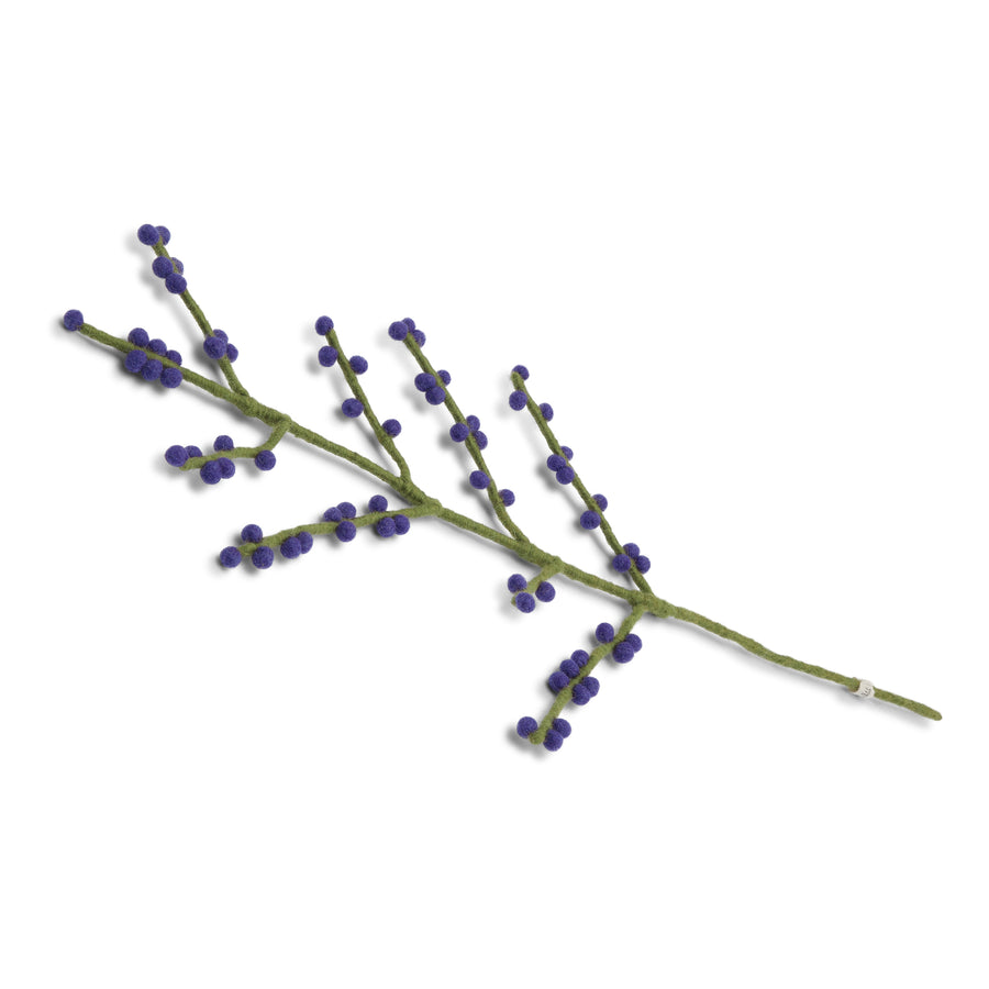 Gry & Sif Filz-Zweig mit roten, gelben, lila, weißen oder lachsfarbige Beeren